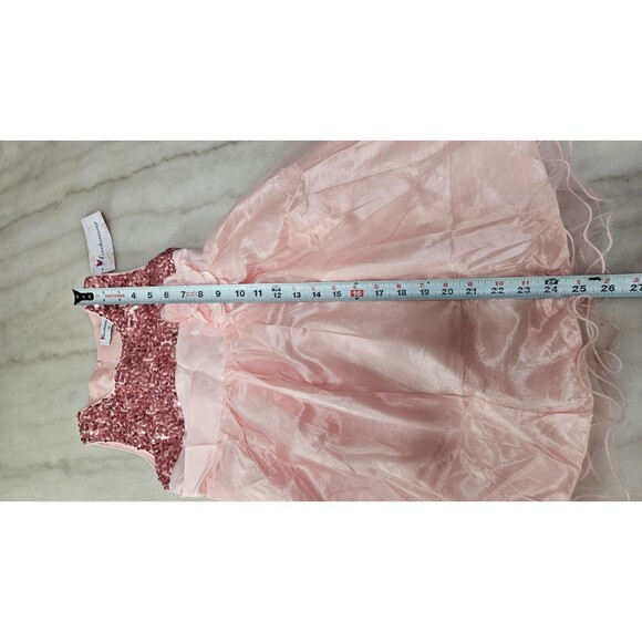 NWT Acecharming Pink Floral Sleeveless Round Neck Back Zipper Girls Dress Size M - Picture 2 of 7